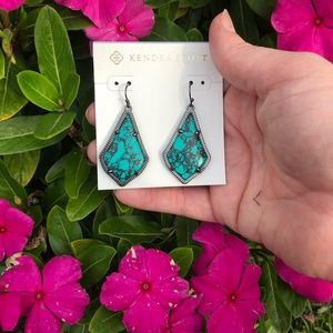 NOT FOR SALE Black Veined Turquoise Alex Earrings
